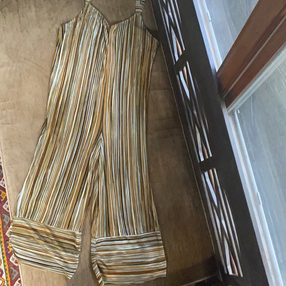 Zara Trafaluc Brown textured jumpsuit
